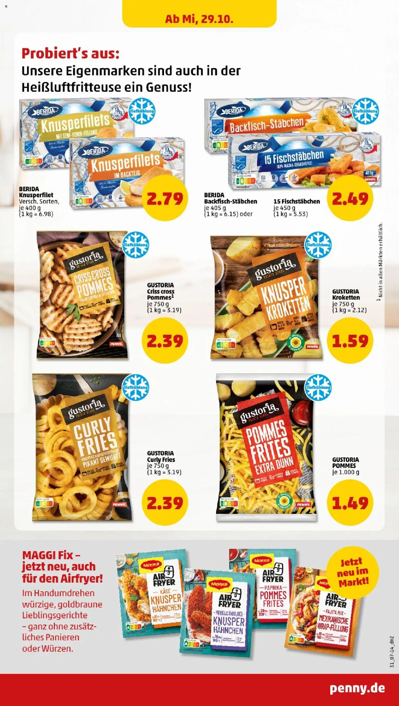 Penny - Baden-Württemberg – gültig ab 27.10.2025 | Seite: 33 | Produkte: Hahnchen, Maggi, Käse, Knoblauch Penny - Baden-Württemberg – gültig ab 27.10.2025 | Seite: 33 | Produkte: Hahnchen, Maggi, Käse, Knoblauch