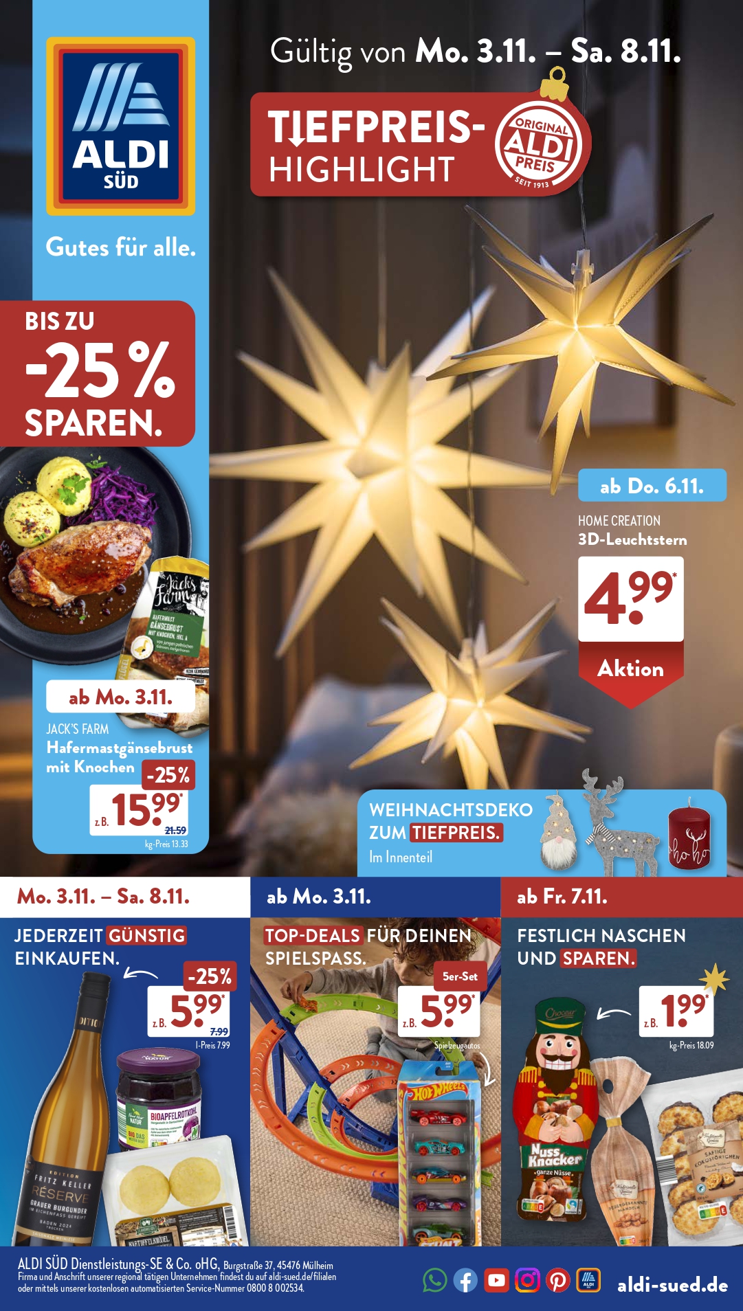 ALDI SÜD Prospekt – Diese Woche gültig vom 3.11.2025 bis 8.11.2025 1 ALDI SÜD angebote 03.11.2025