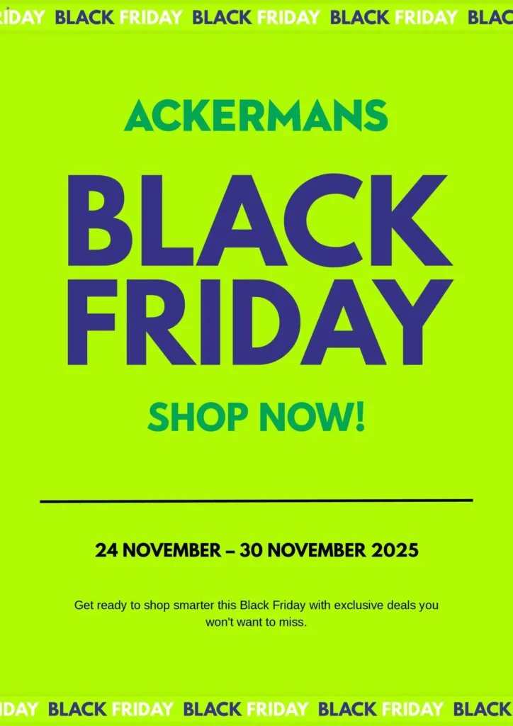 Ackermans Black Friday 2025 Deals and Specials
