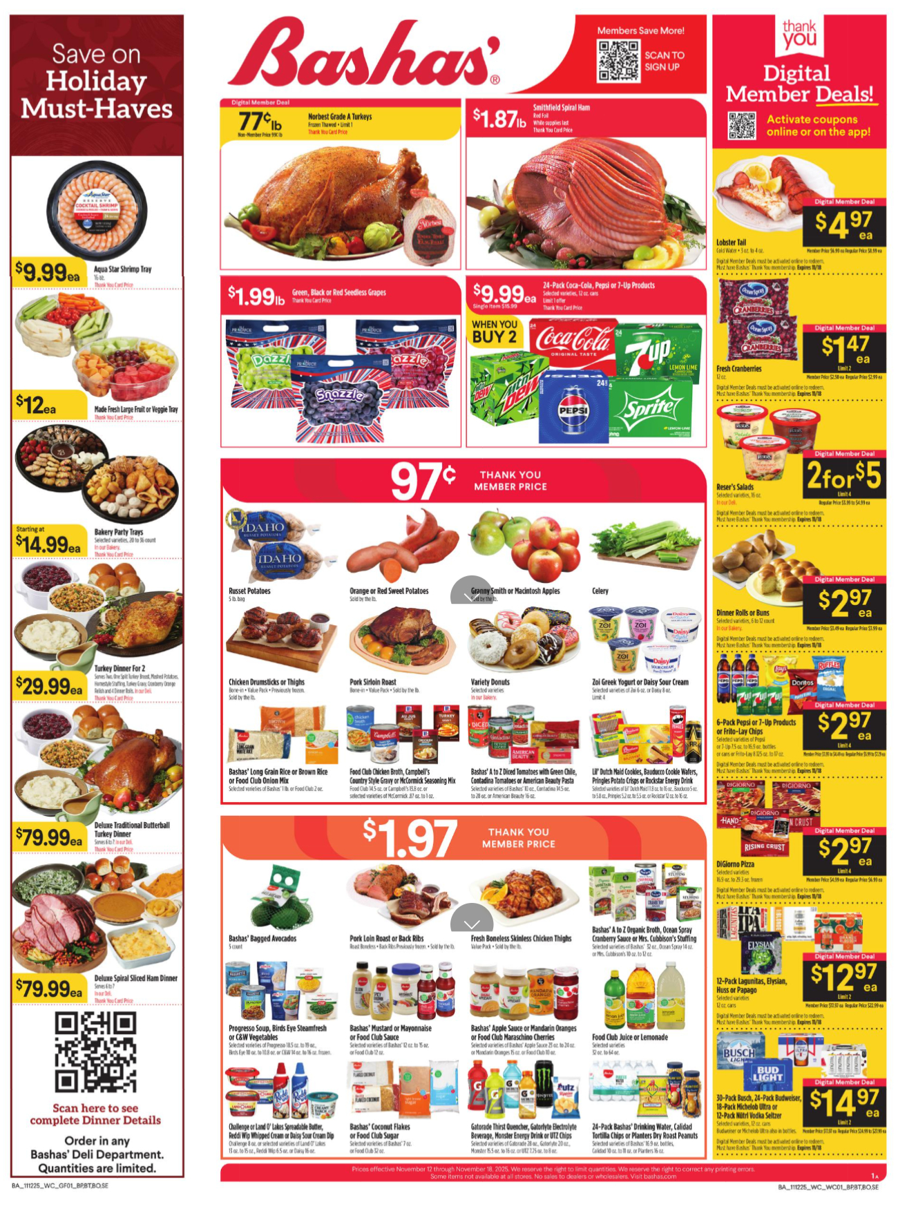 Bashas Weekly Ad November 12 – November 18, 2025 1 Bashas