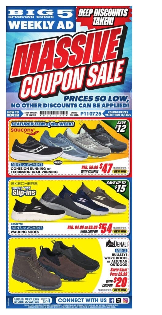 Big 5 Sporting Goods Weekly Ad 07 November