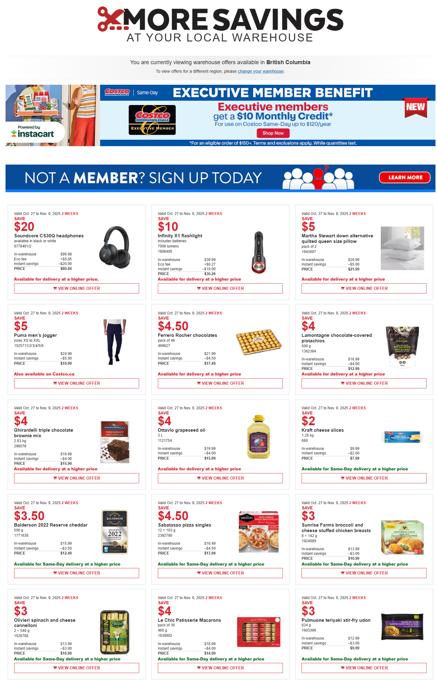 Costco Flyer Sale (BC, AB, SK & MB) October 27 – November 9, 2025 1