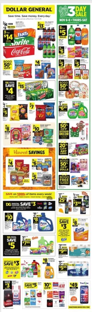Dollar General Ad Preview November 2 – November 8, 2025