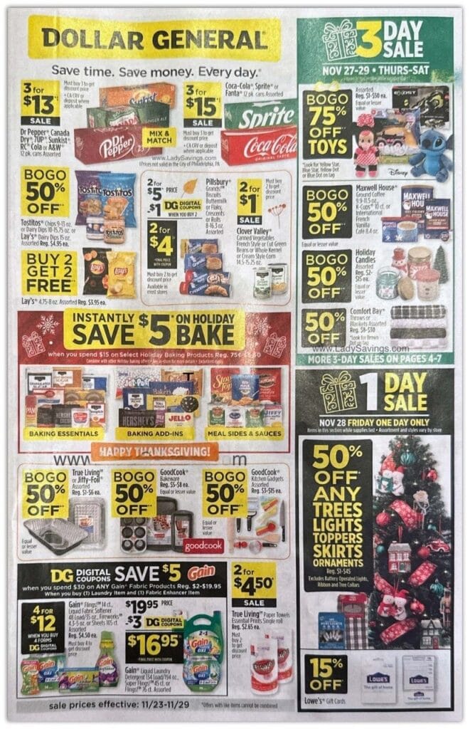 Dollar General Black Friday Ad Sale 2025