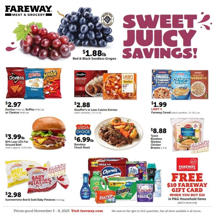 Fareway Ad Specials November 3 – November 8, 2025 1