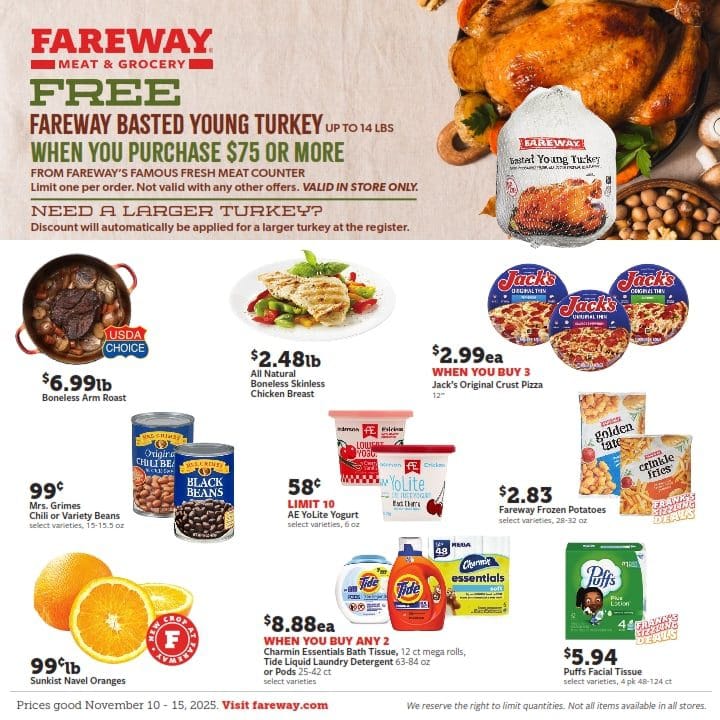 Fareway Weekly Ad November 10 – November 15, 2025