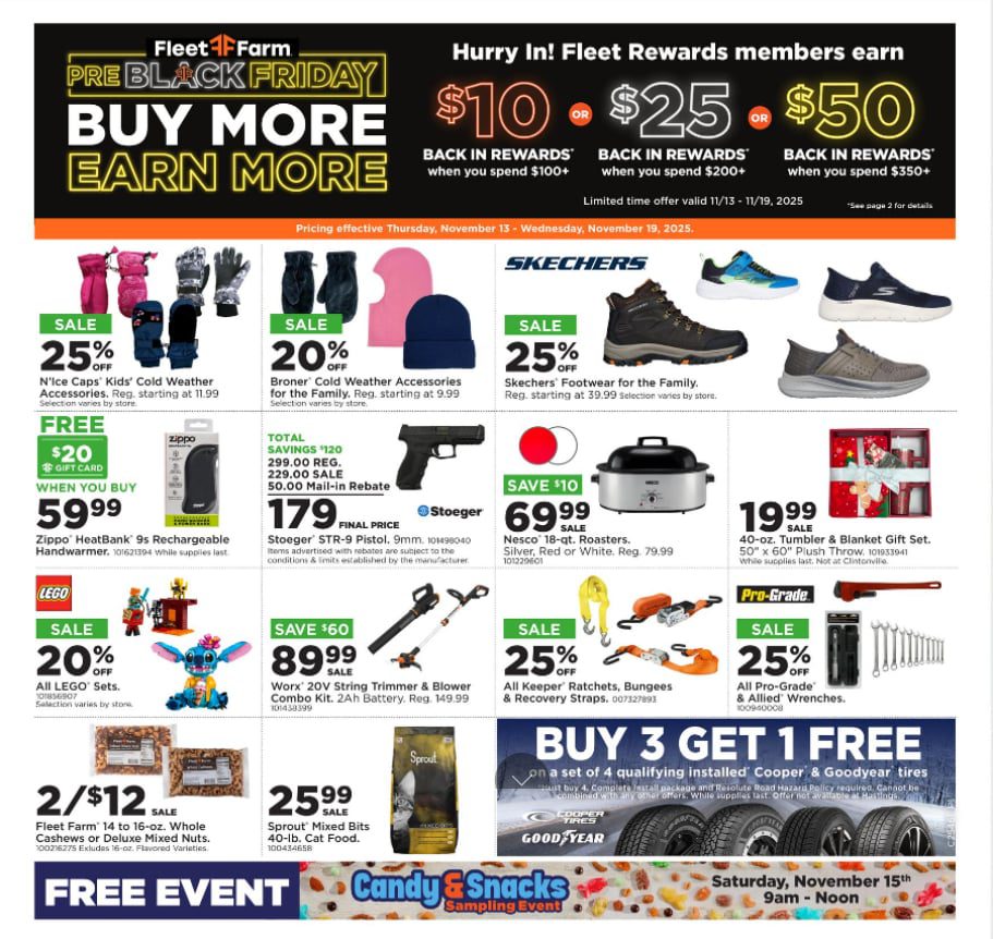 Fleet Farm Ad November 13 – November 19, 2025. Pre Black Friday Deals!