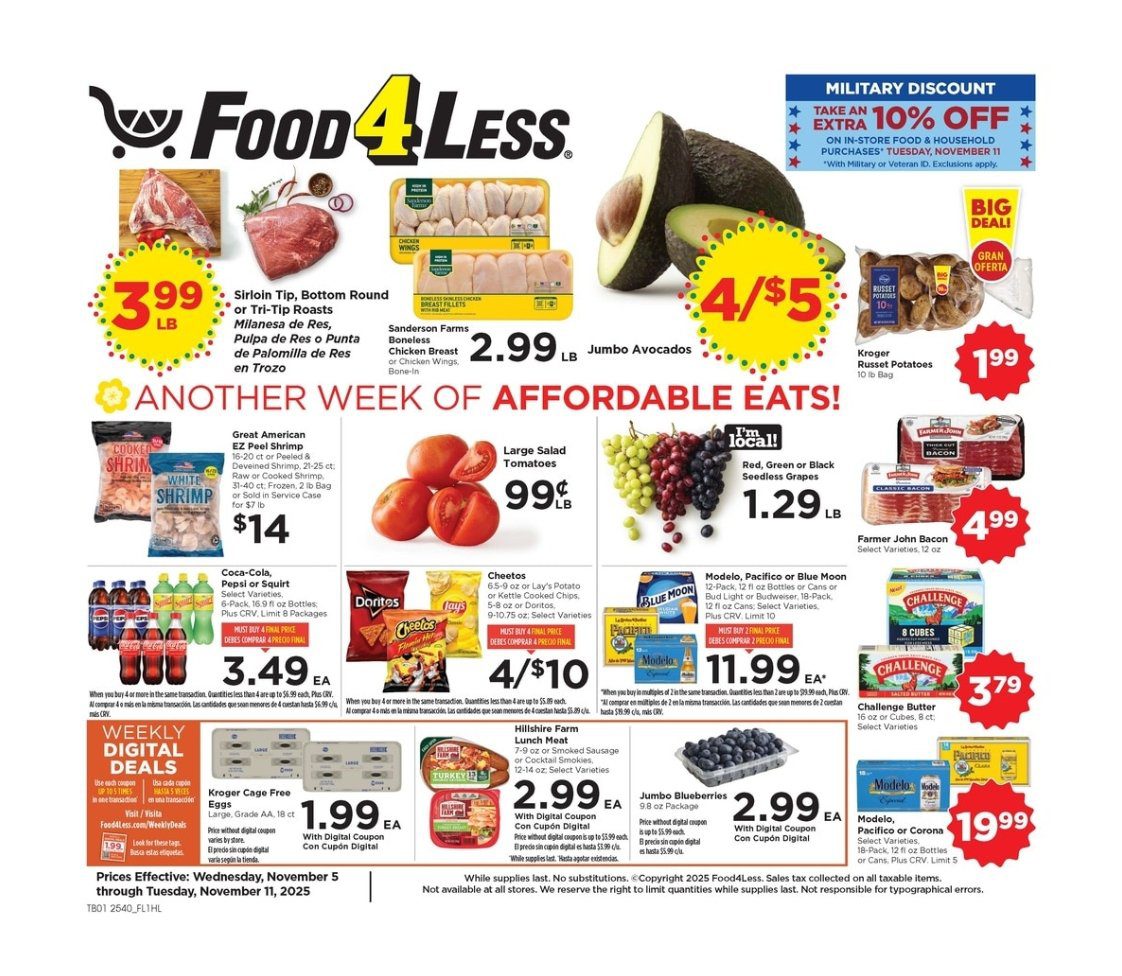 Food 4 Less Sales Ad 05 November