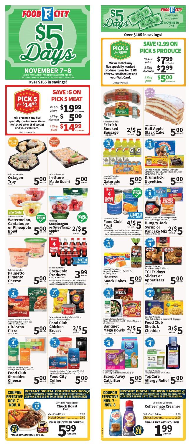 Food City Ad This Week 05 November 1