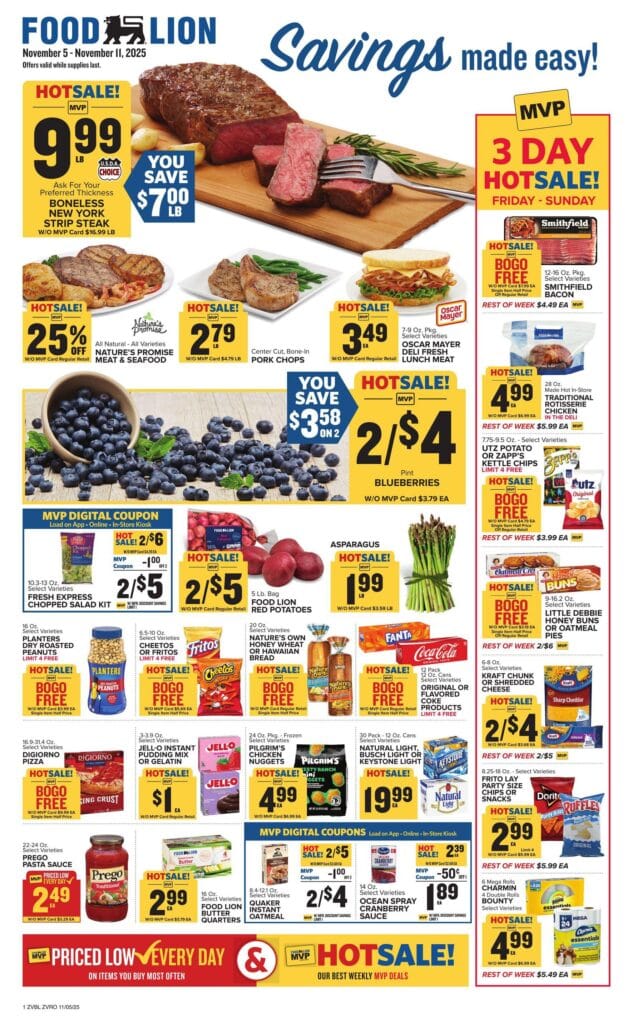 Food Lion Ad Specials November 5 – November 11, 2025