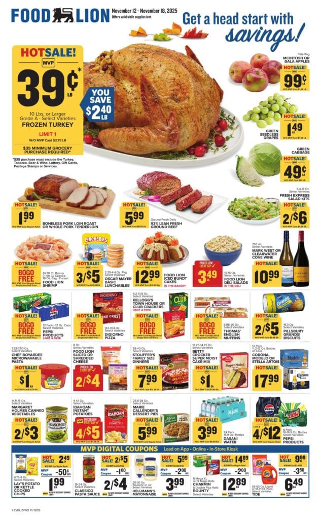 Food Lion Weekly Ad November 12 – November 18, 2025