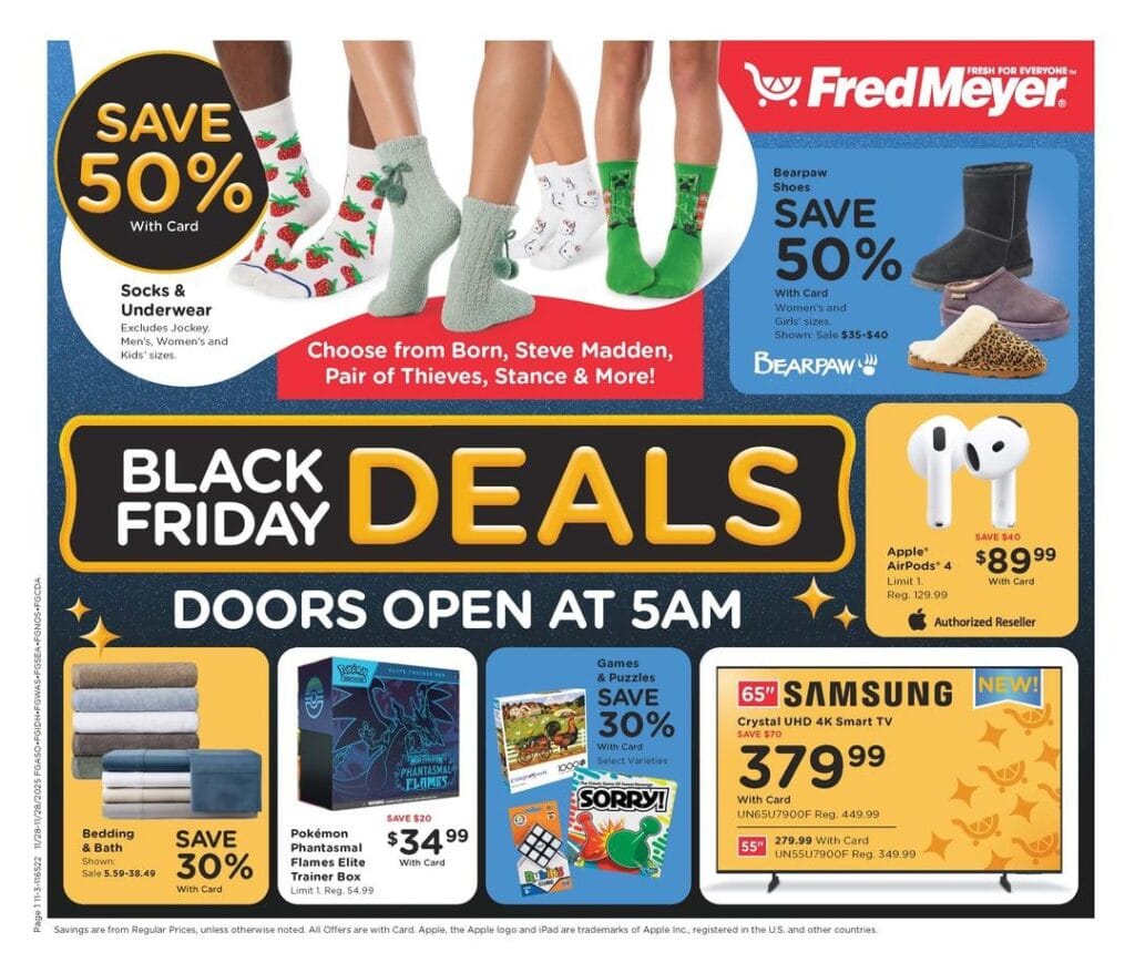 Fred Meyer Black Friday Ad Sale 2025