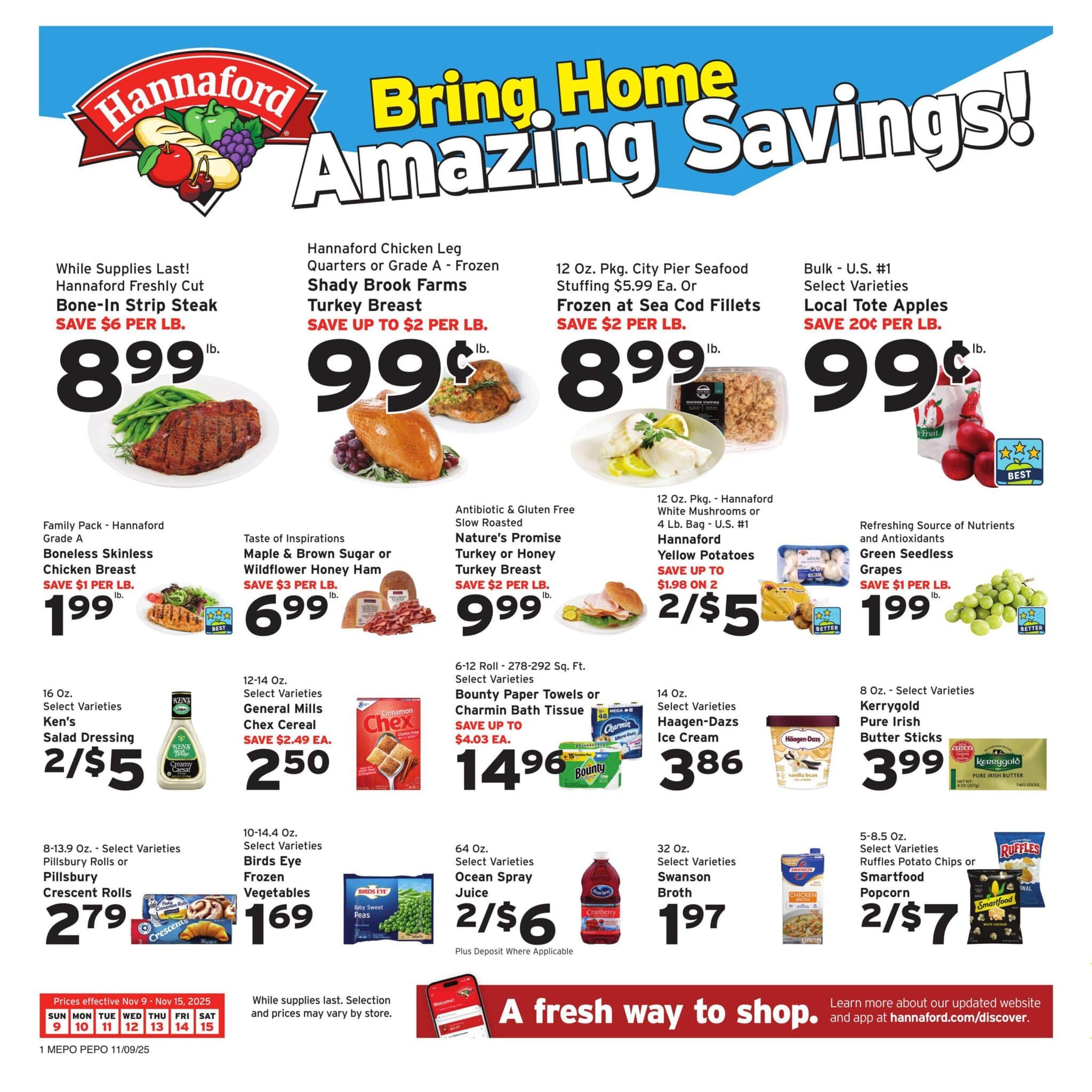 Hannaford Flyer Preview November 9 – November 15, 2025 1