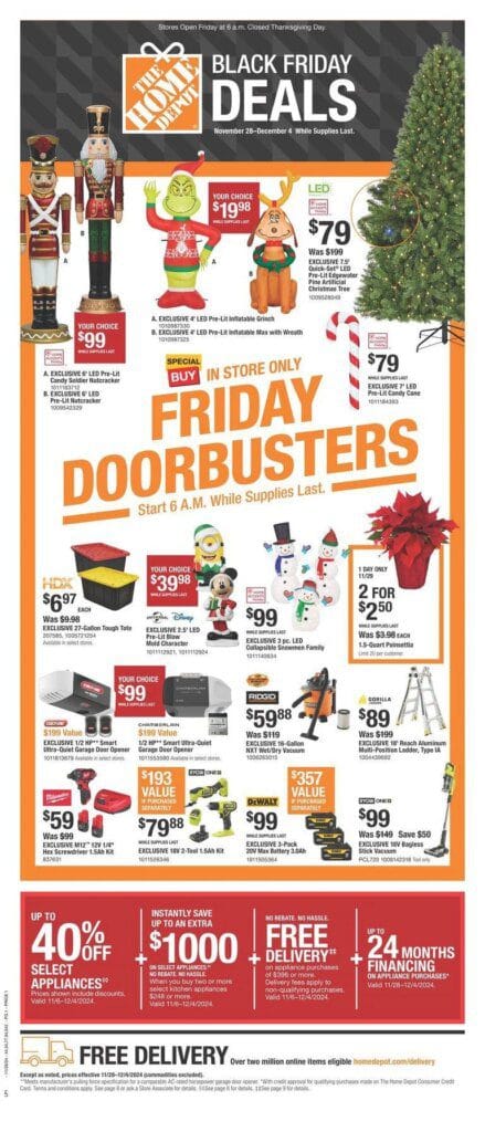 Home Depot Black Friday 2025 Doorbusters