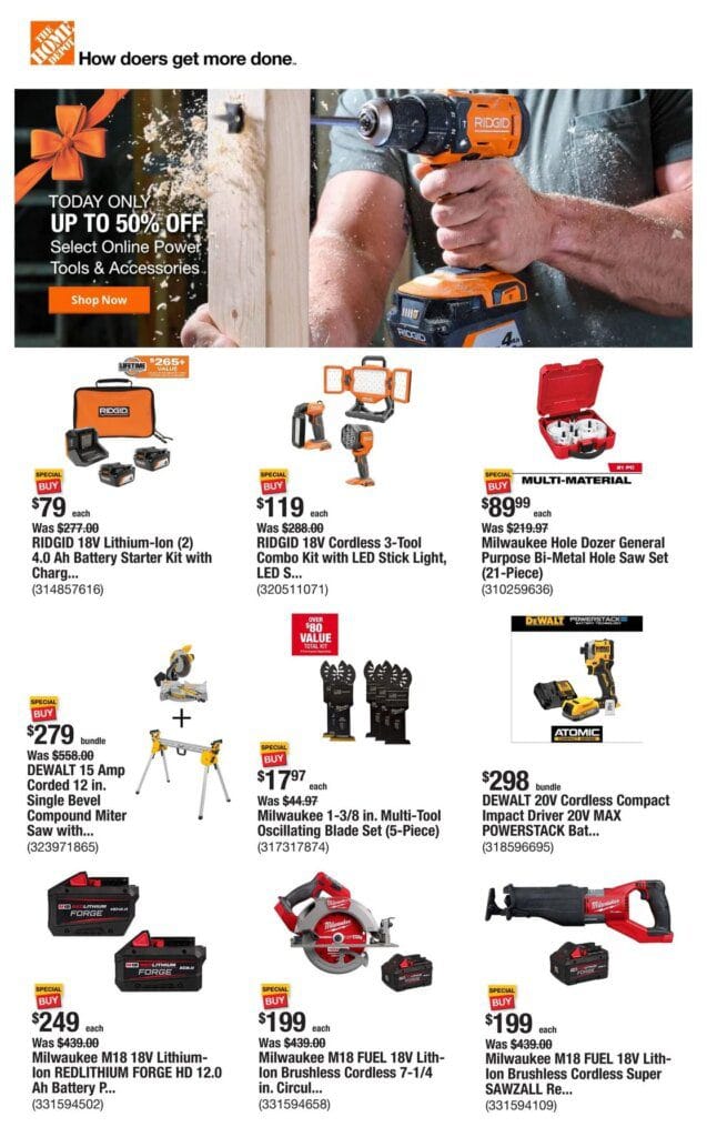Home Depot Cyber Monday Deals 2025