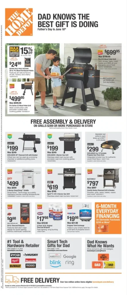 Home Depot Father’s Day Sale 2023