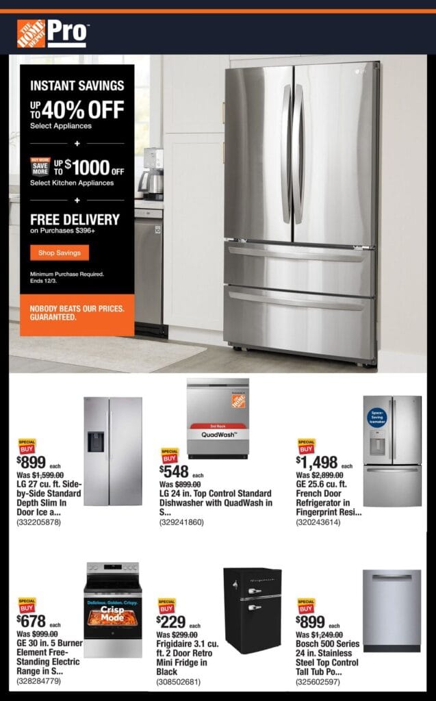 Home Depot Pro Ad November 17 – November 24, 2025