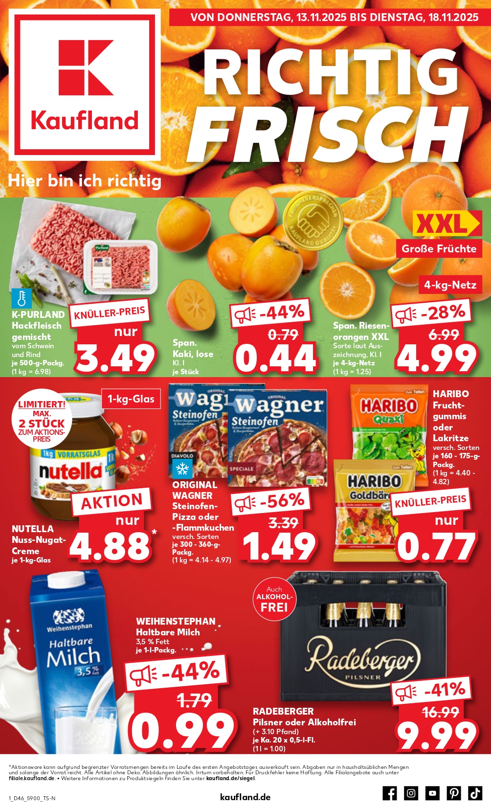 Kaufland Prospekt für nächste Woche: Alle Angebote vom 13.11.2025 bis 18.11.2025 1 Kaufland angebote 13.11.2025