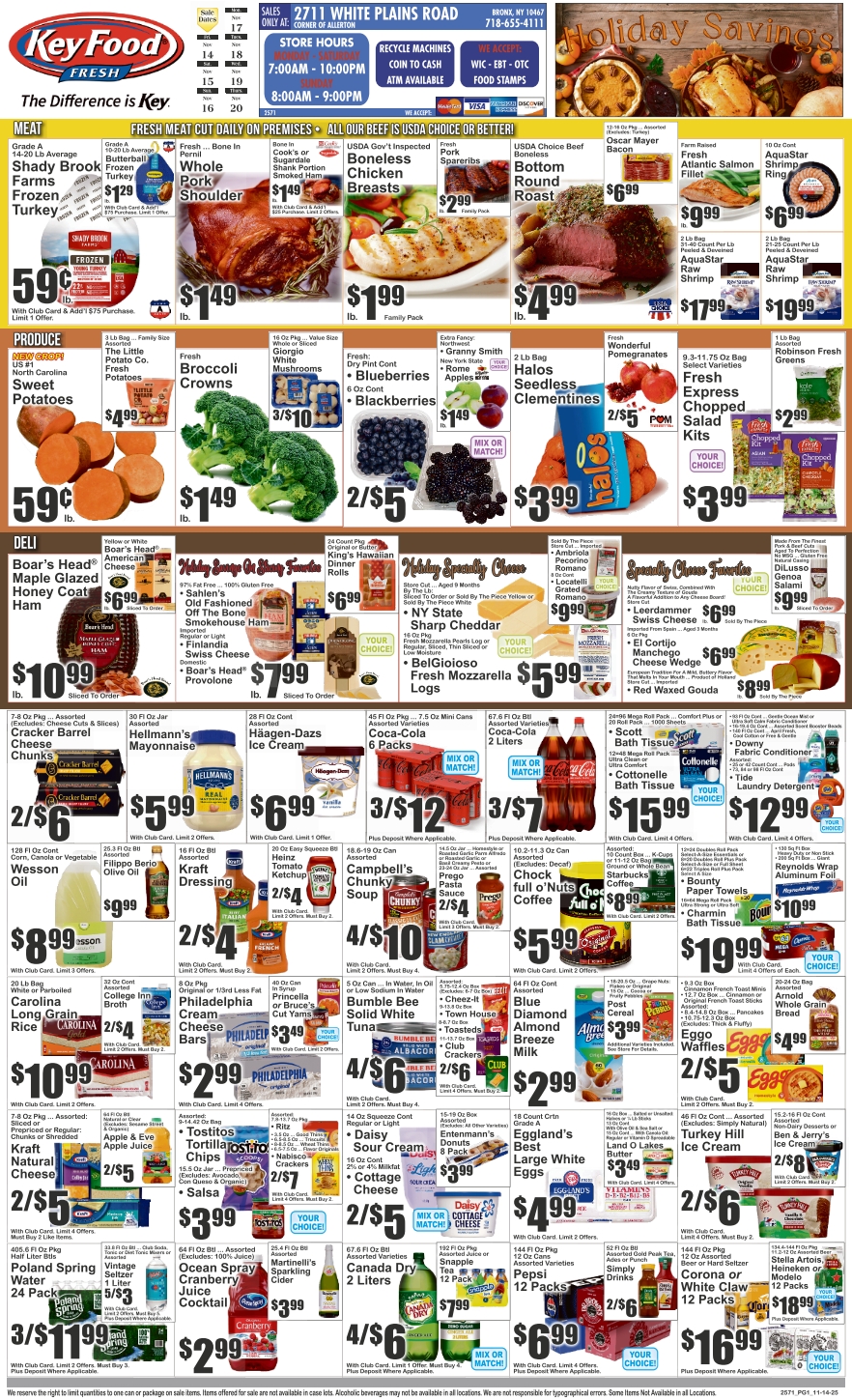 Key Foods Weekly Ad November 14 Key Food Weekly Circular 1