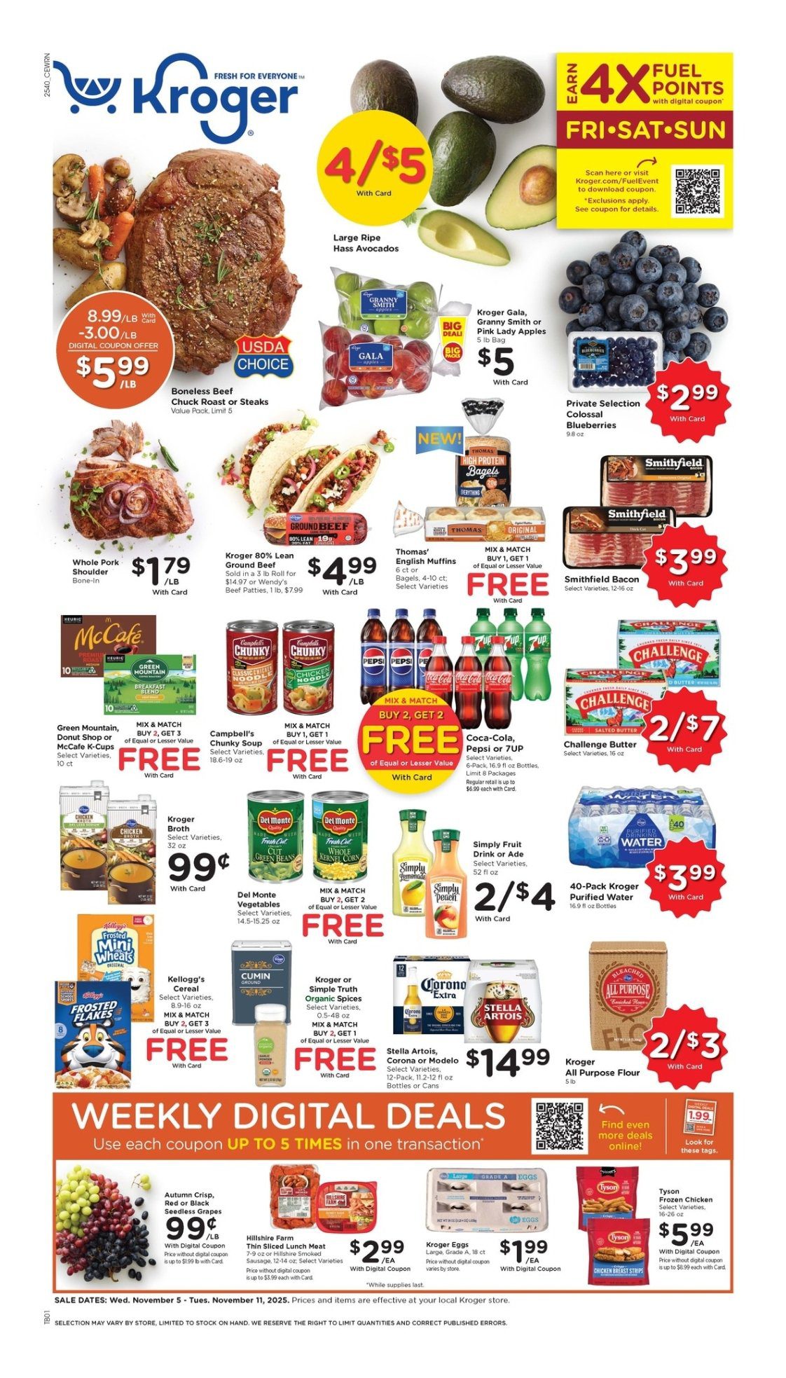 Kroger Ad Circular November 5 – November 11, 2025 1