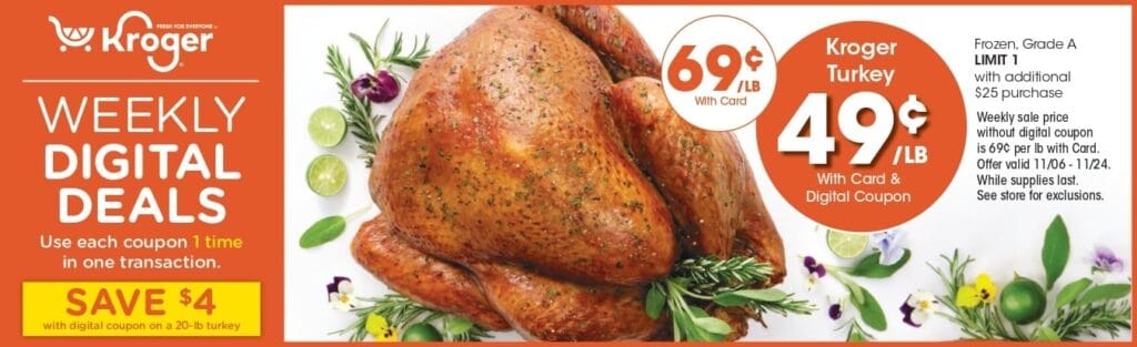 Kroger Thanksgiving Turkey Sale 2024
