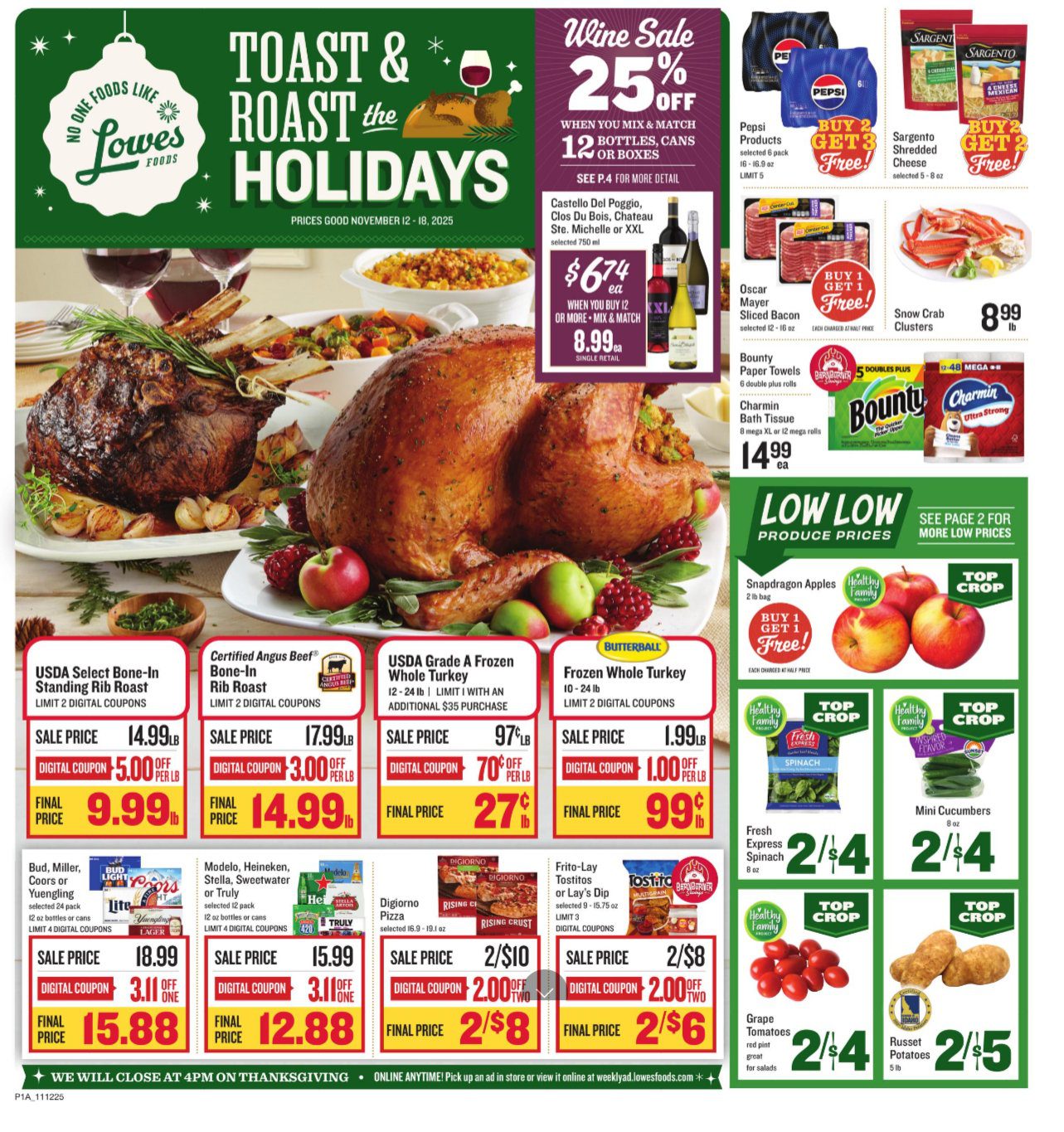 Lowes Food Store Ad November 12 Lowes Foods Weekly Circular 1 Lowes