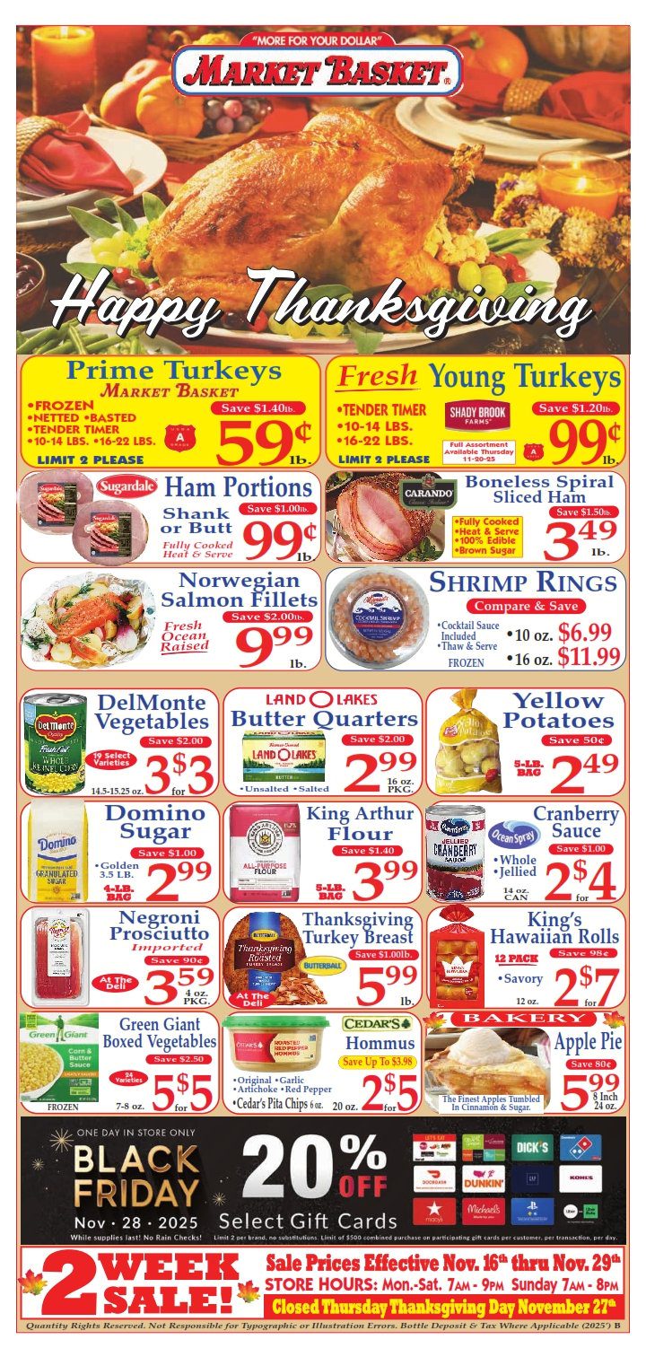 Market Basket Weekly Flyer and Circular 16 November