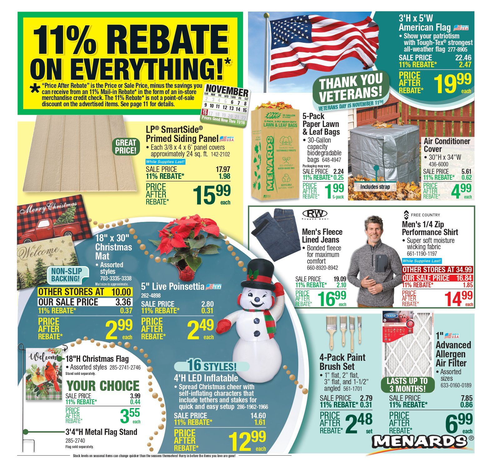 Menards Weekly Ad November 6 – November 16, 2025