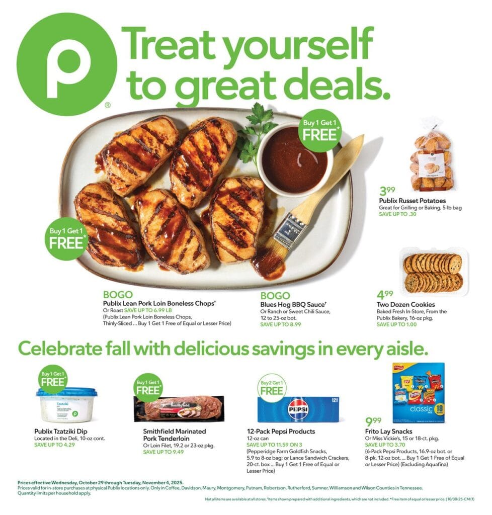 Publix Ad for this week October 29 – November 4, 2025
