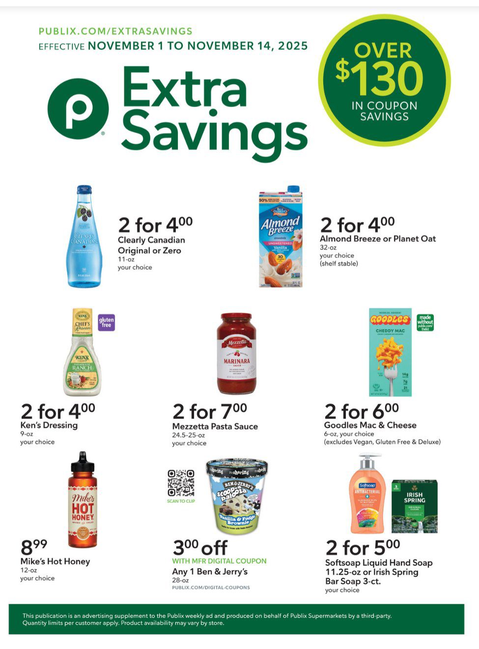 Publix Ad This Week 2 Publix Extra Savings November 1 – November 14, 2025