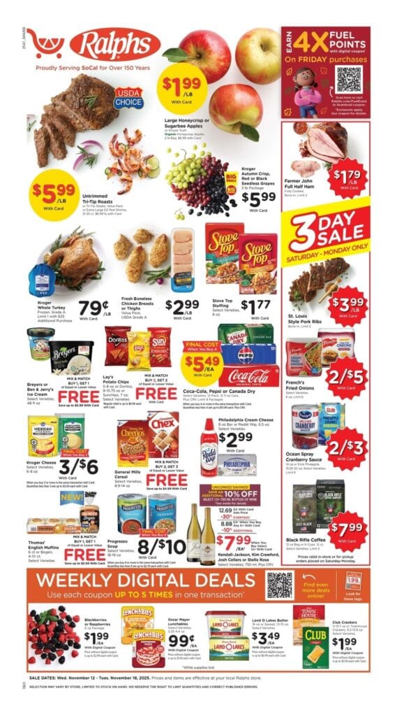 Ralphs Weekly Ad – Ads This Week 12 November