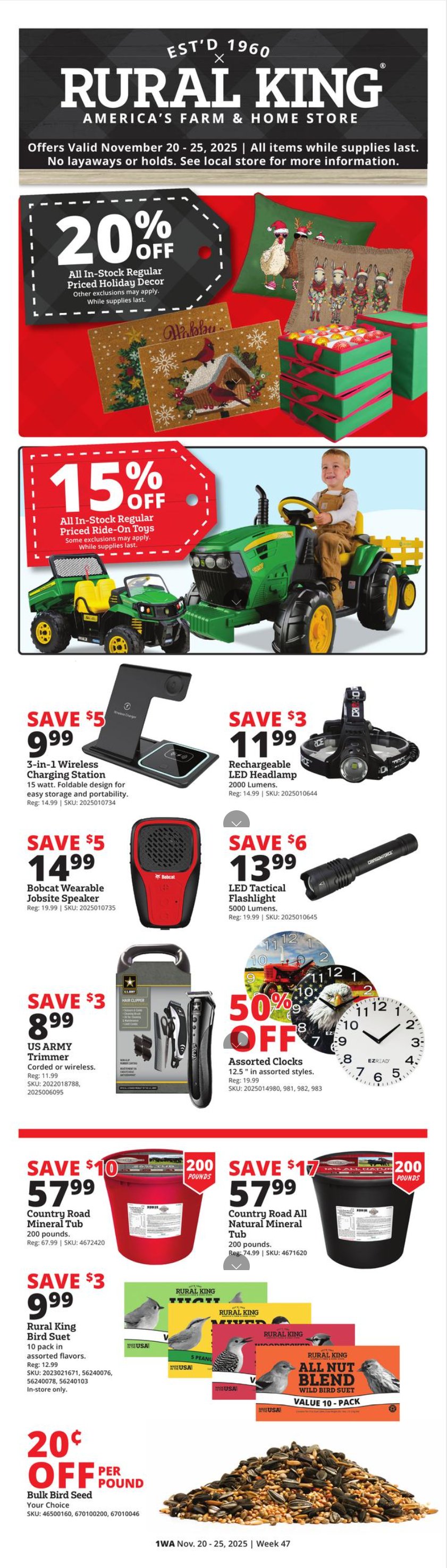 Rural King Ad Sale November 20 – November 25, 2025. Black Friday Now! 1 Rural King Ad Sale