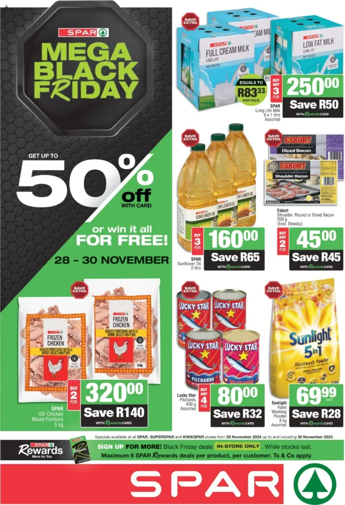 SPAR Black Friday 2025 Catalogue Specials