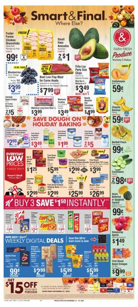 Smart & Final Weekly Ad Specials November 12 – November 18, 2025