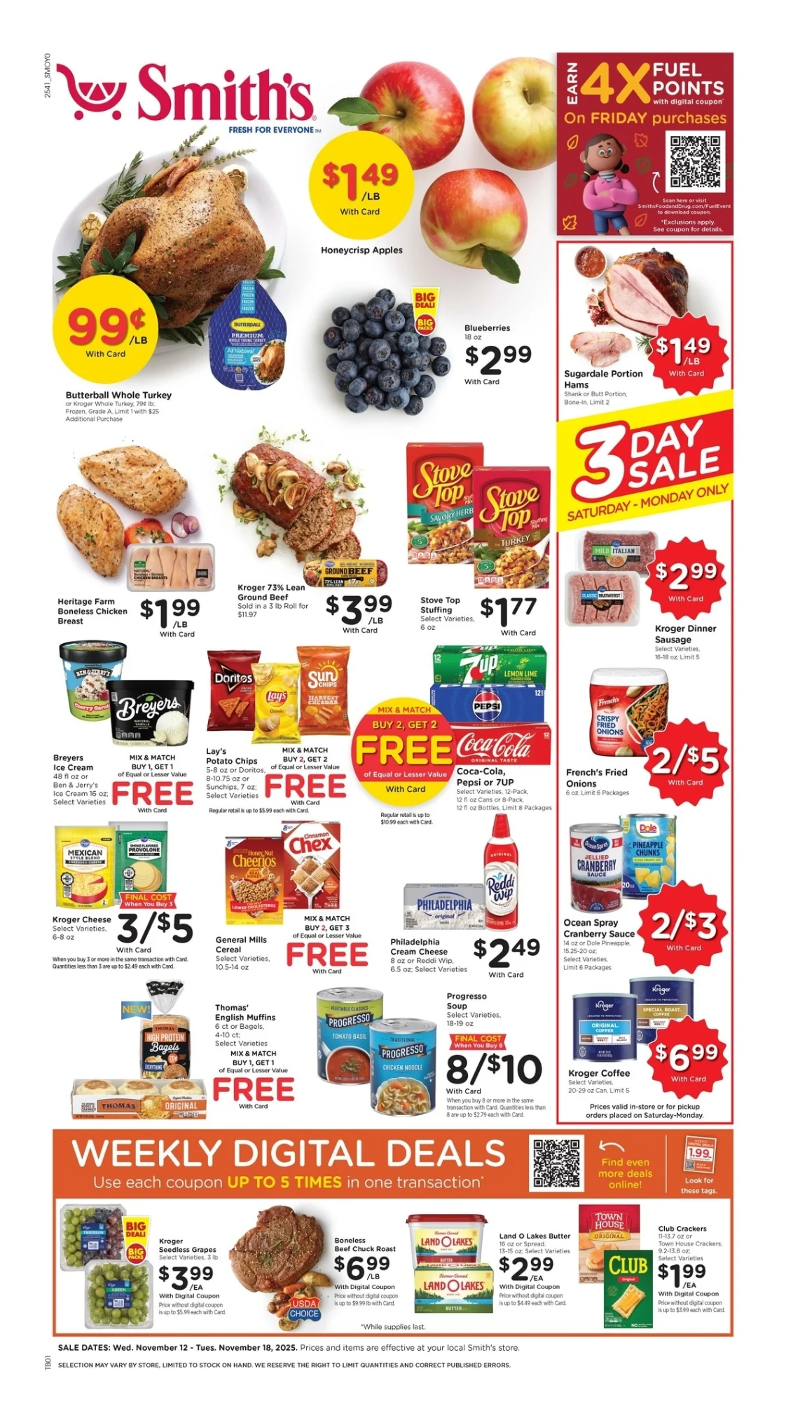 Smith’s weekly sales ads 12 November 1 Smith's
