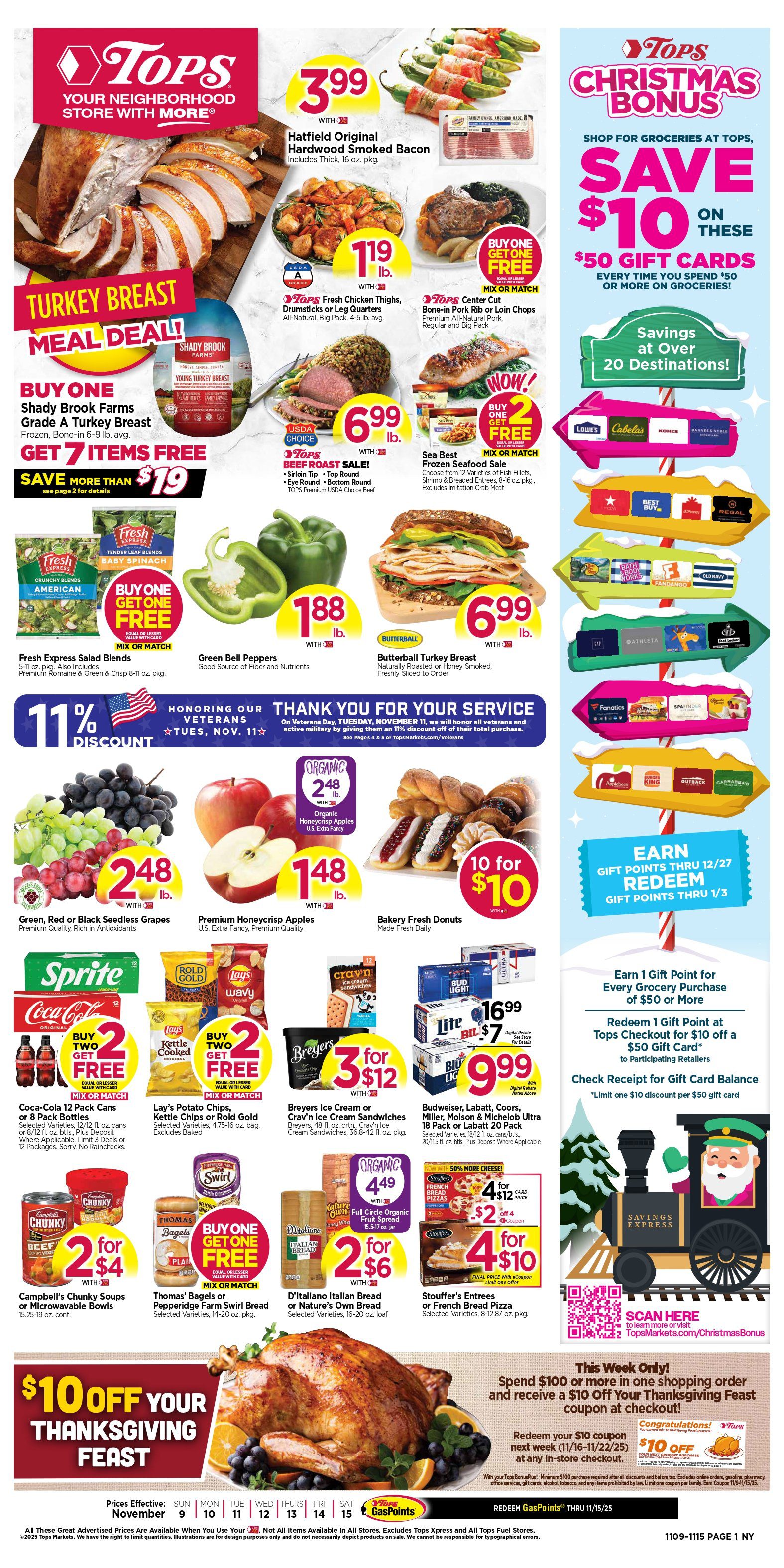 Tops Markets Weekly Ad – This Week’s Flyer & Deals 09 November 1