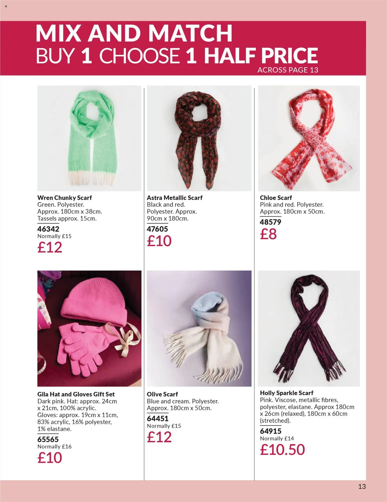 {H1} | Page: 13 | Products: Scarf, Hat, Gloves {H1} | Page: 13 | Products: Scarf, Hat, Gloves