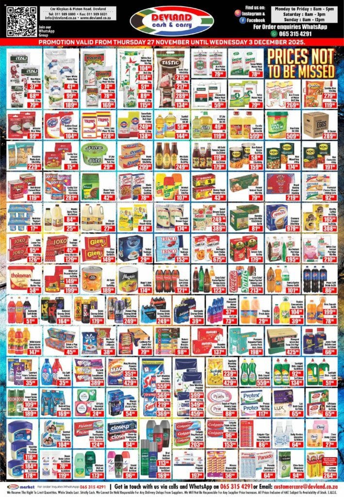 Devland – Prices not to be missed Specials (27/11/2025 – 03/12/2025) Online