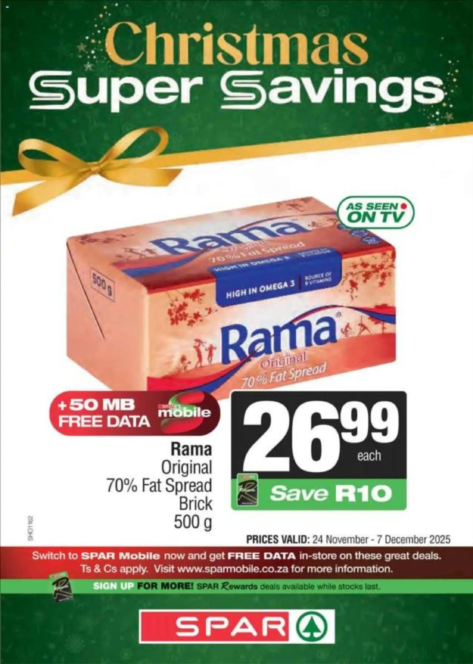 New Superspar catalogue – valid from 24.11.2025 | Page: 3 | Products: Data, TV, Switch, Fat spread New Superspar catalogue – valid from 24.11.2025 | Page: 3 | Products: Data, TV, Switch, Fat spread