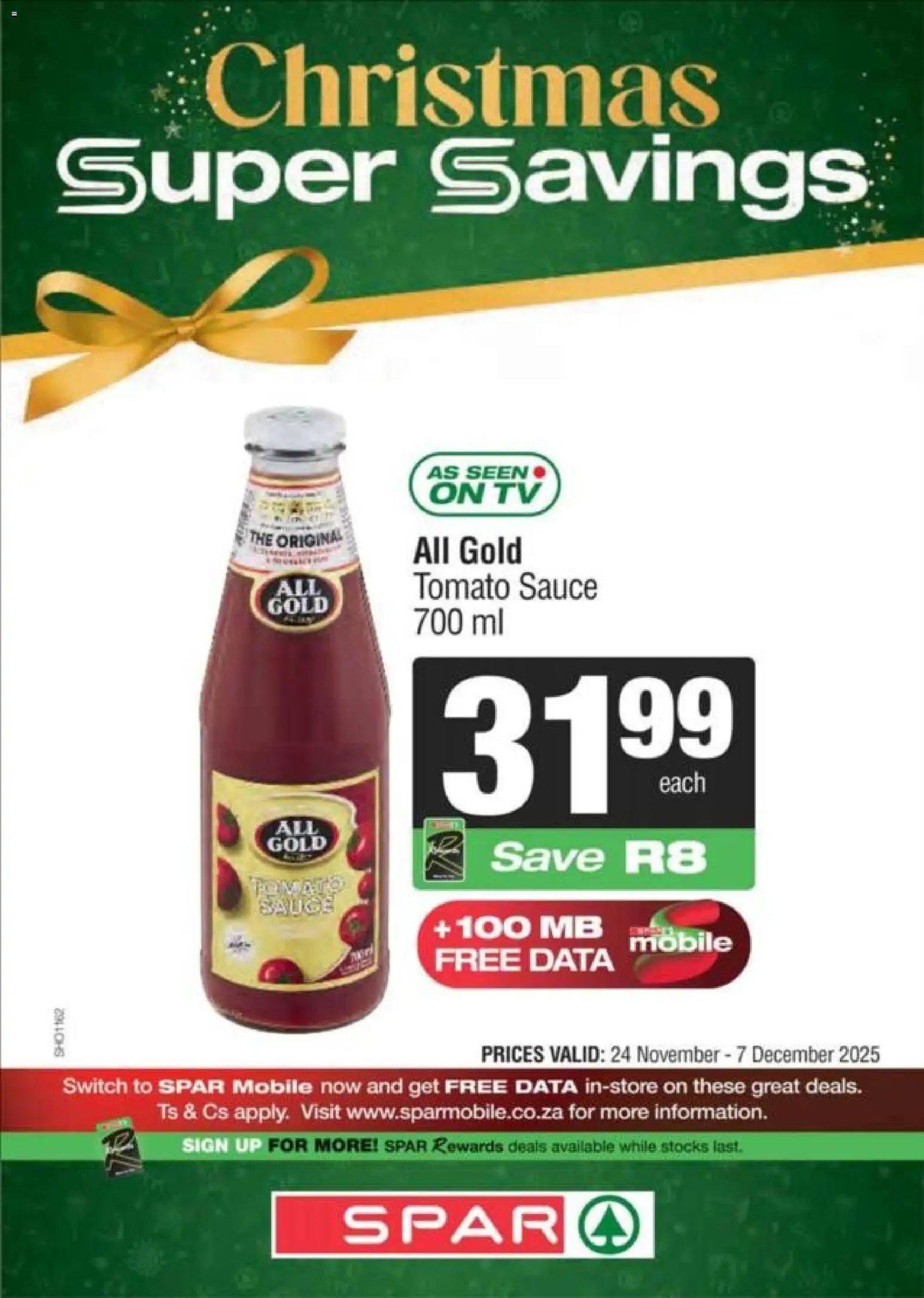 New Superspar catalogue – valid from 24.11.2025 | Page: 5 | Products: Data, TV, Switch, Tomato sauce New Superspar catalogue – valid from 24.11.2025 | Page: 5 | Products: Data, TV, Switch, Tomato sauce