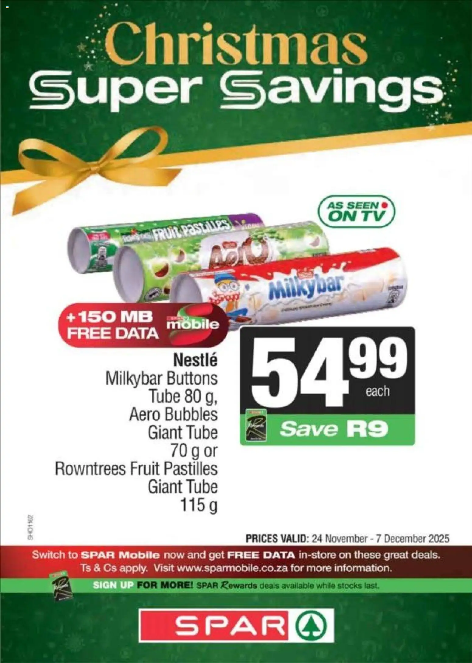 New Superspar catalogue – valid from 24.11.2025 | Page: 12 | Products: Data, TV, Switch, Fruit New Superspar catalogue – valid from 24.11.2025 | Page: 12 | Products: Data, TV, Switch, Fruit