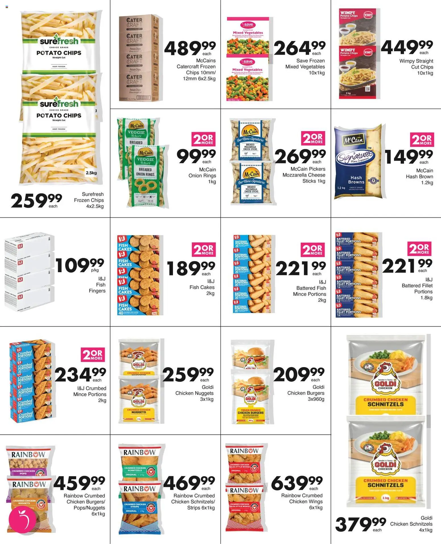 New Save catalogue – valid from 17.11.2025 | Page: 3 | Products: Chicken, Fish, Chips, Vegetables