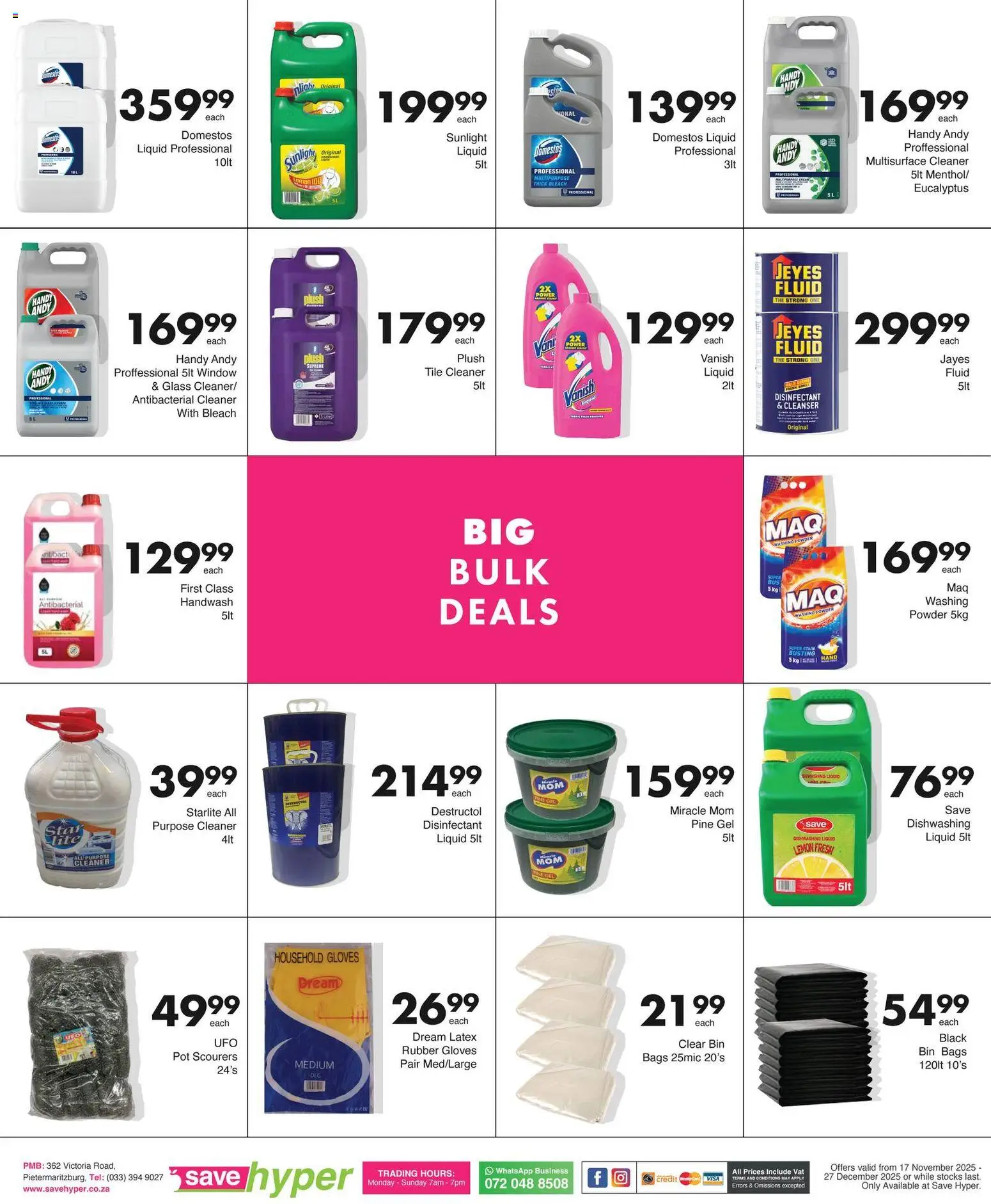 New Save catalogue – valid from 17.11.2025 | Page: 25 | Products: Handwash, Bleach, Powder, Lemon
