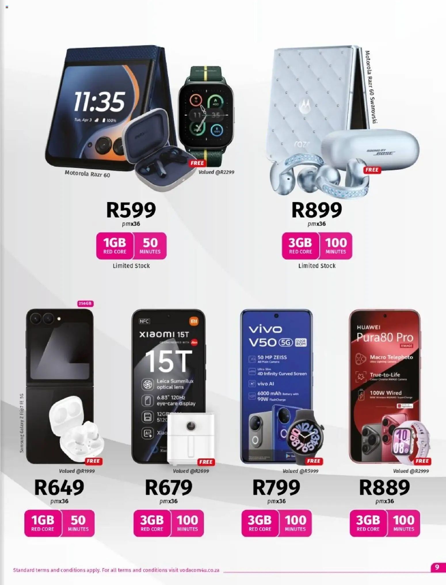 New Vodacom catalogue – valid from 07.11.2025 | Page: 9 | Products: Camera, Battery, Stock
