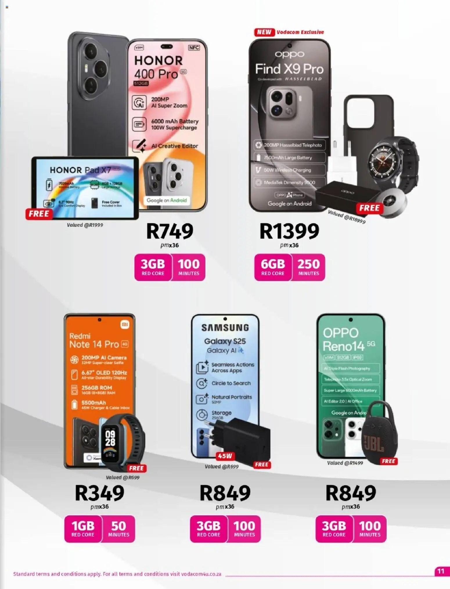 New Vodacom catalogue – valid from 07.11.2025 | Page: 11 | Products: Cover, Camera, Cable, Battery