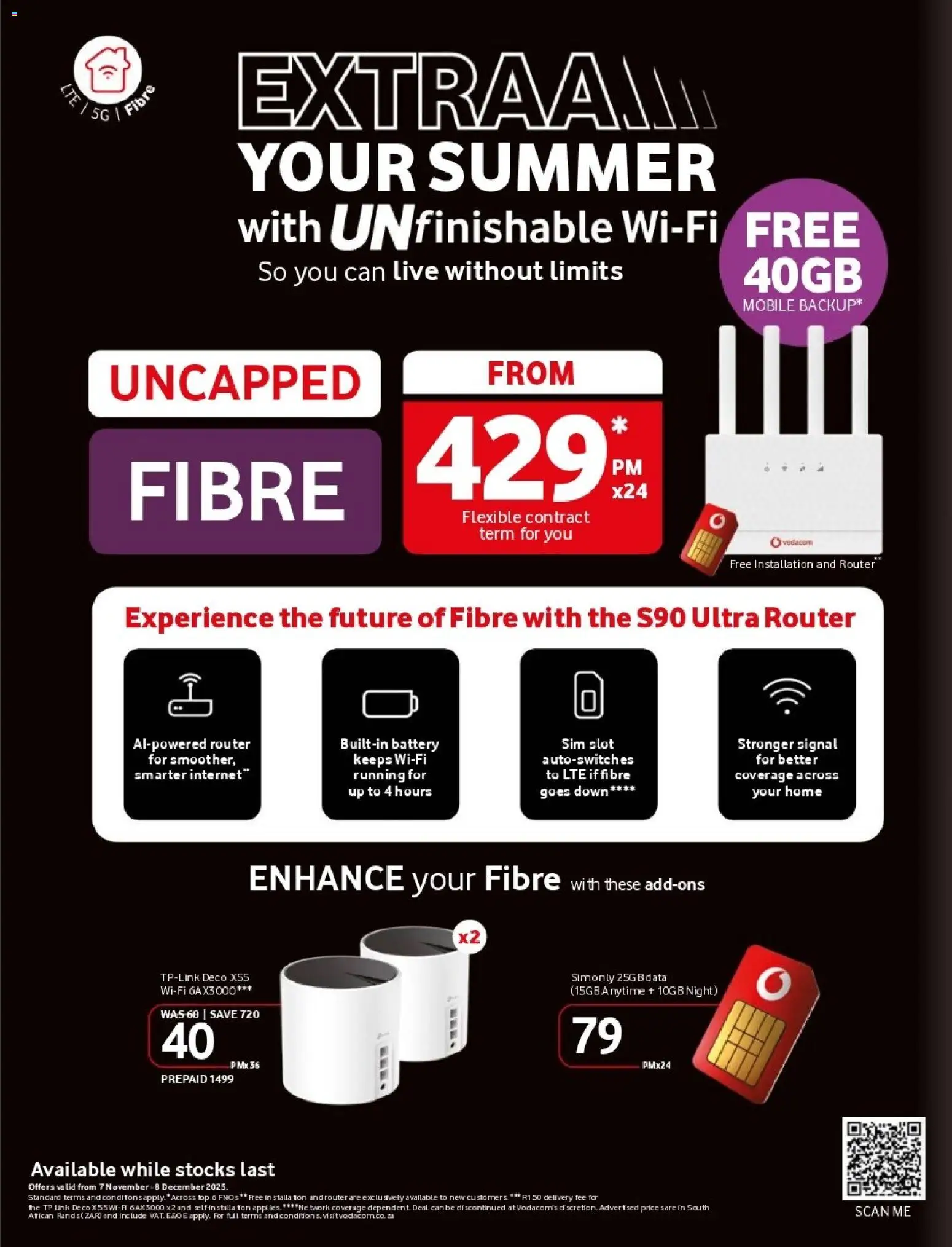 New Vodacom catalogue – valid from 07.11.2025 | Page: 18 | Products: Sim, Router, Battery