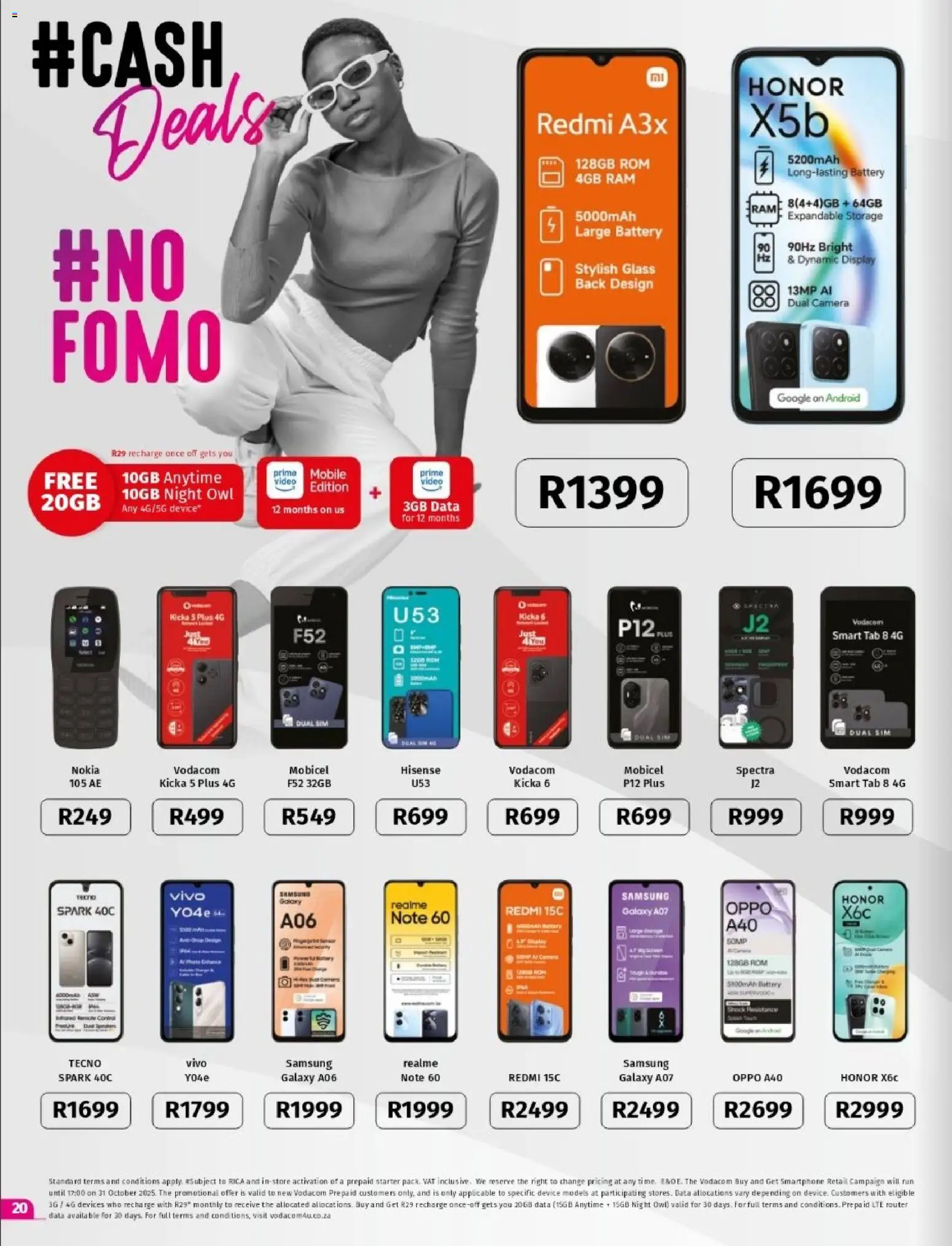 New Vodacom catalogue – valid from 07.11.2025 | Page: 20 | Products: Data, Sim, Smartphone, Battery