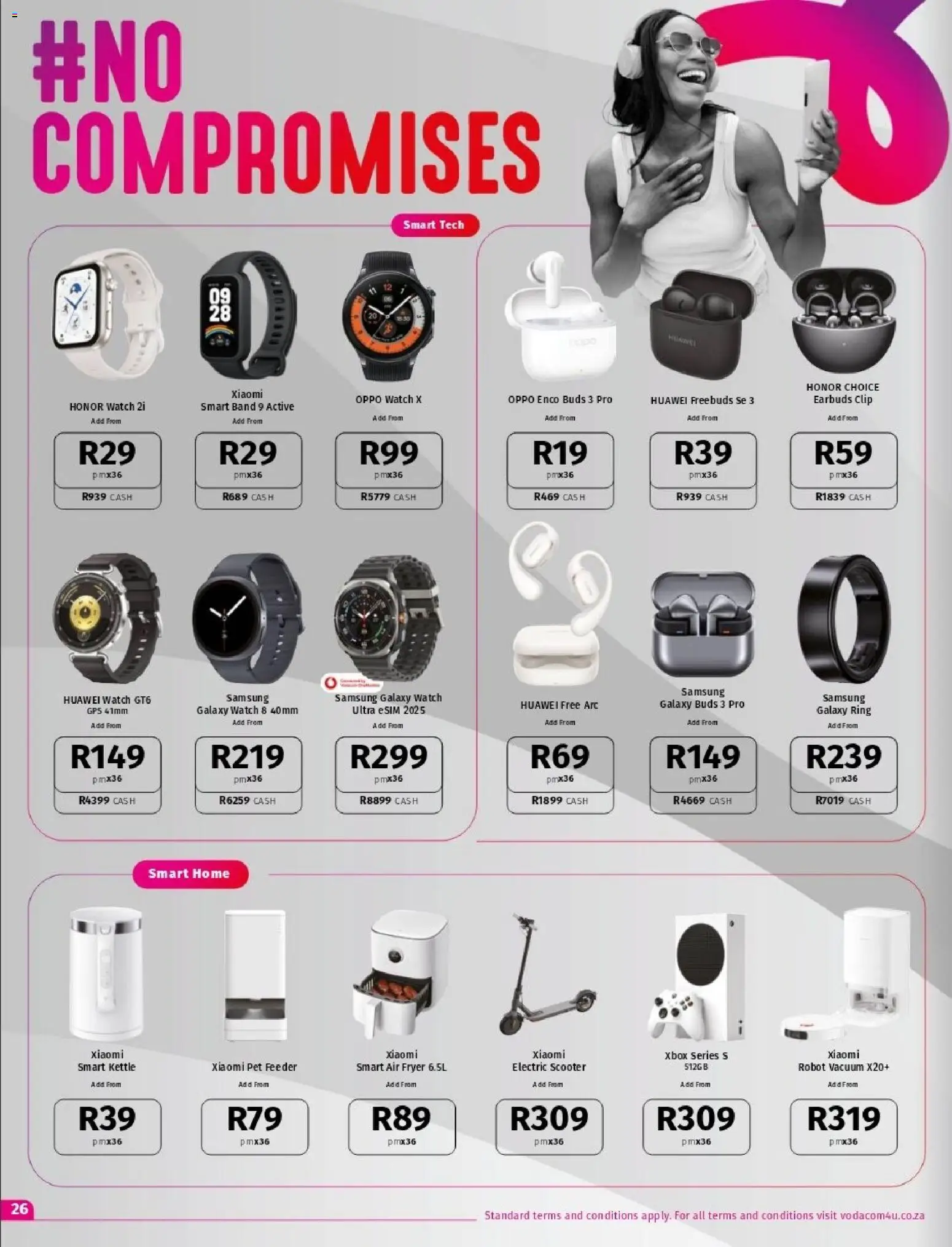 New Vodacom catalogue – valid from 07.11.2025 | Page: 26 | Products: Earbuds, Kettle, Fryer, Air fryer