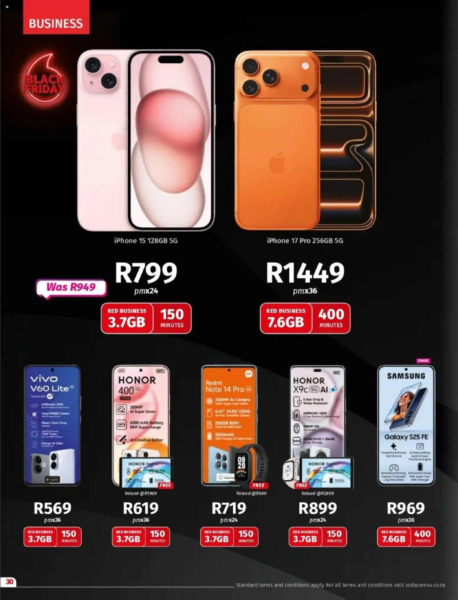 New Vodacom catalogue – valid from 07.11.2025 | Page: 30 | Products: Camera, Cable, Battery, Water