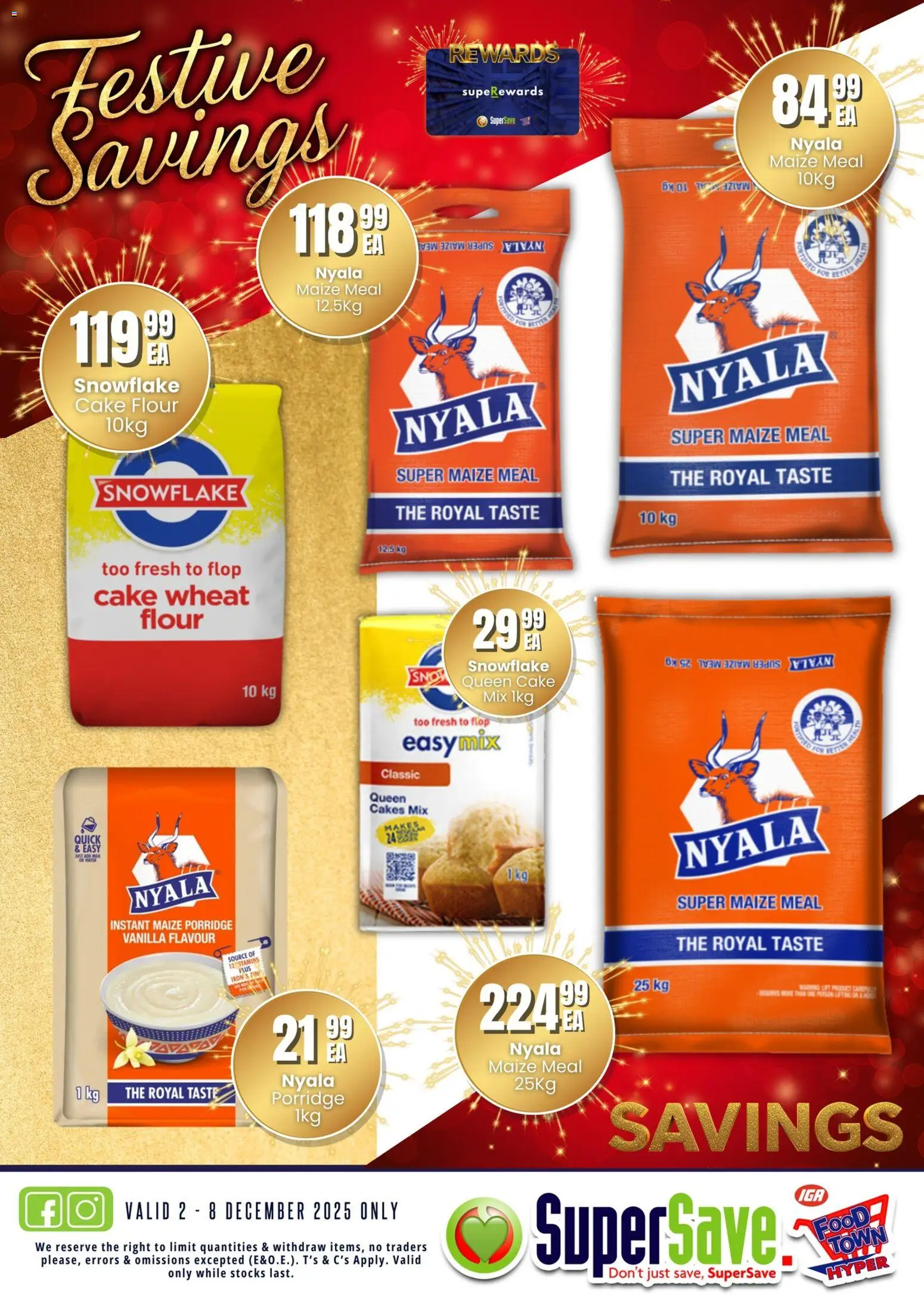New Super Save catalogue – valid from 02.12.2025 | Page: 10 | Products: Cake, Flour, Iron, Maize meal New Super Save catalogue – valid from 02.12.2025 | Page: 10 | Products: Cake, Flour, Iron, Maize meal